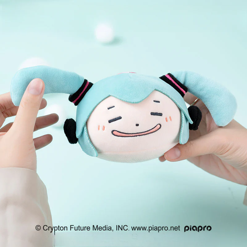 Officially Licensed Hatsune Miku Pinch Cheeks Cute Plush Charm - Image 3