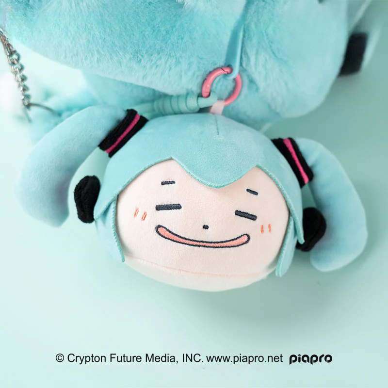 Officially Licensed Hatsune Miku Pinch Cheeks Cute Plush Charm - Image 4