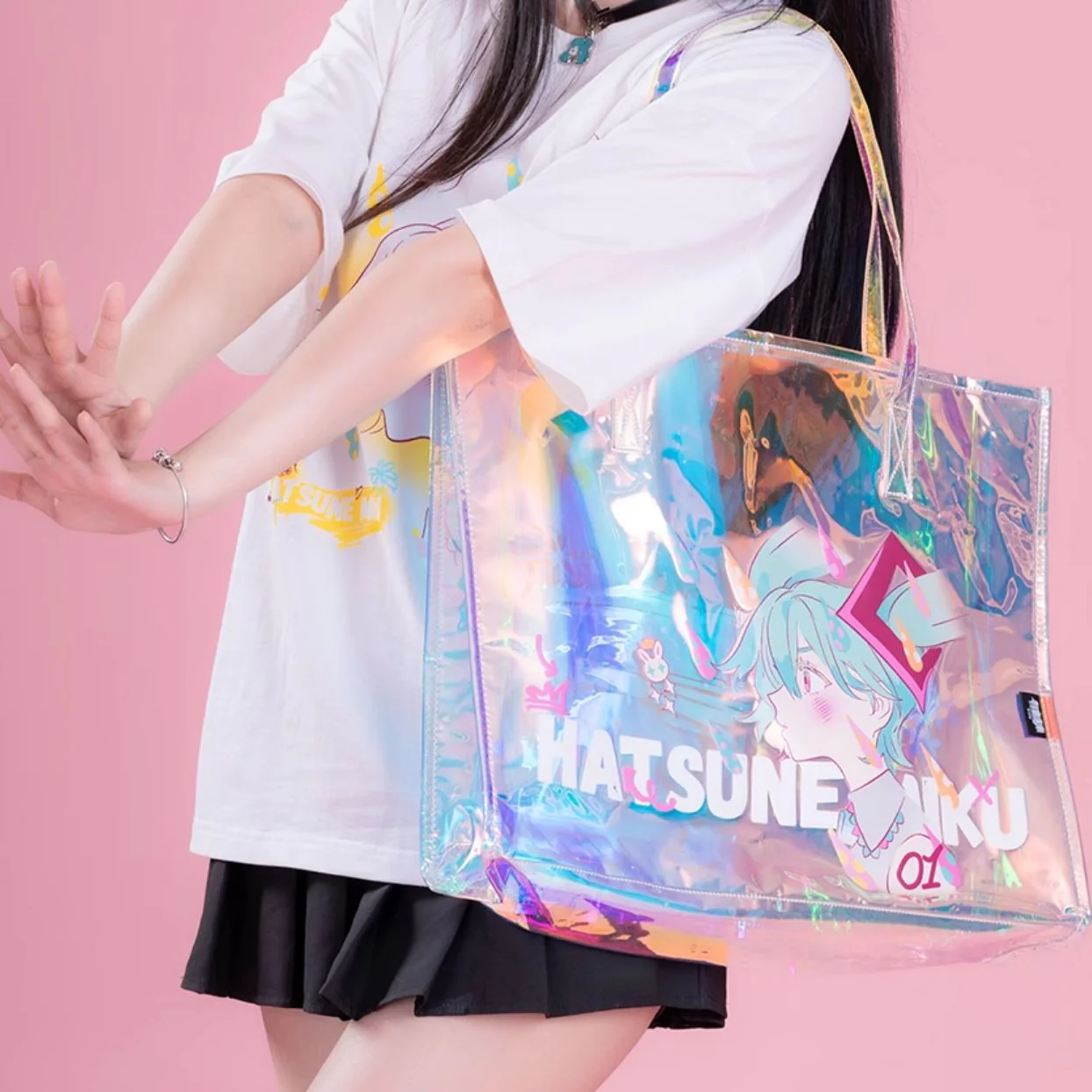 Officially Licensed Hatsune Miku Radio Wave Invasion Laser Shoulder Bag - Image 2