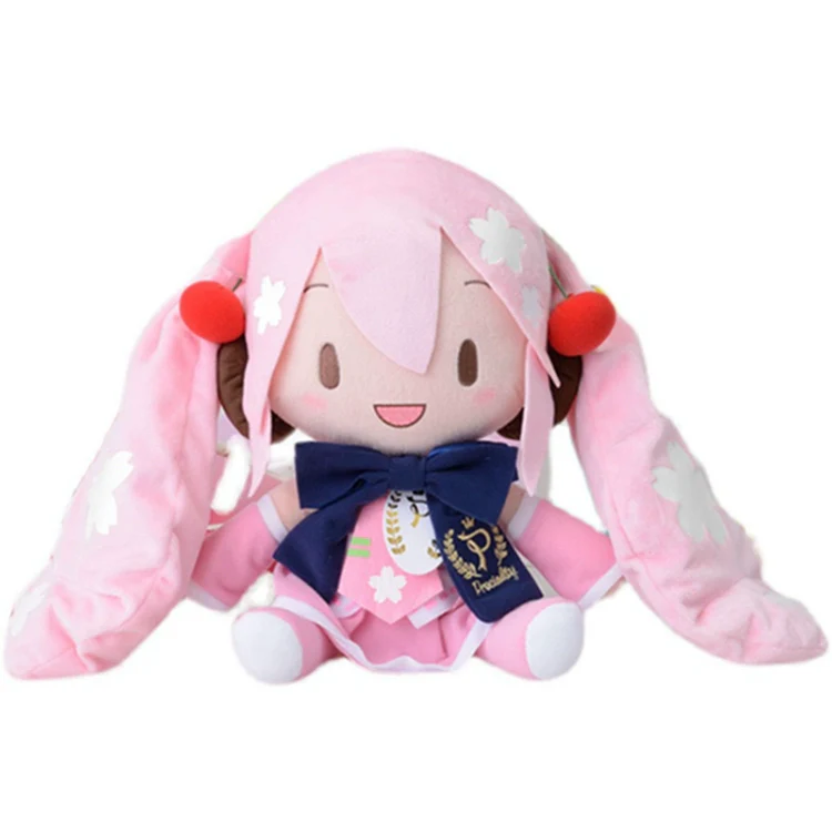 Official Licensed Hatsune Miku Sakura Miku Bow – 27cm Medium Plush Toy - Image 6