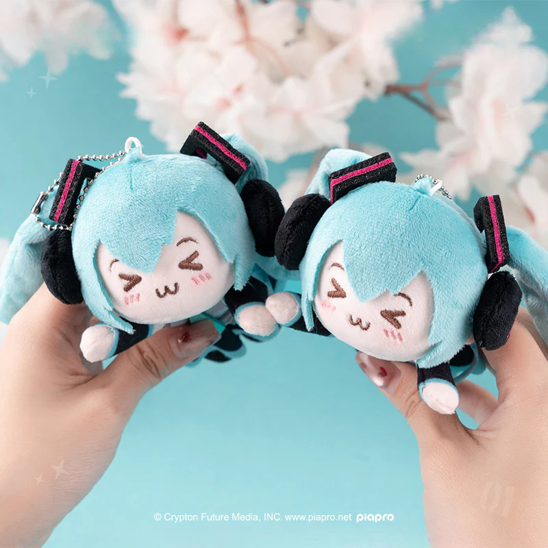 Officially Licensed Hatsune Miku Squinting Eyes Cute Plush Charm - Image 3