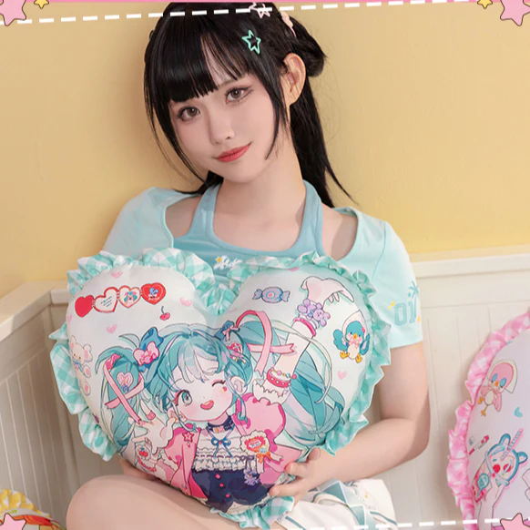 Officially Licensed Hatsune Miku Super Sugary Adhesive Girl Dakimakura - Image 4