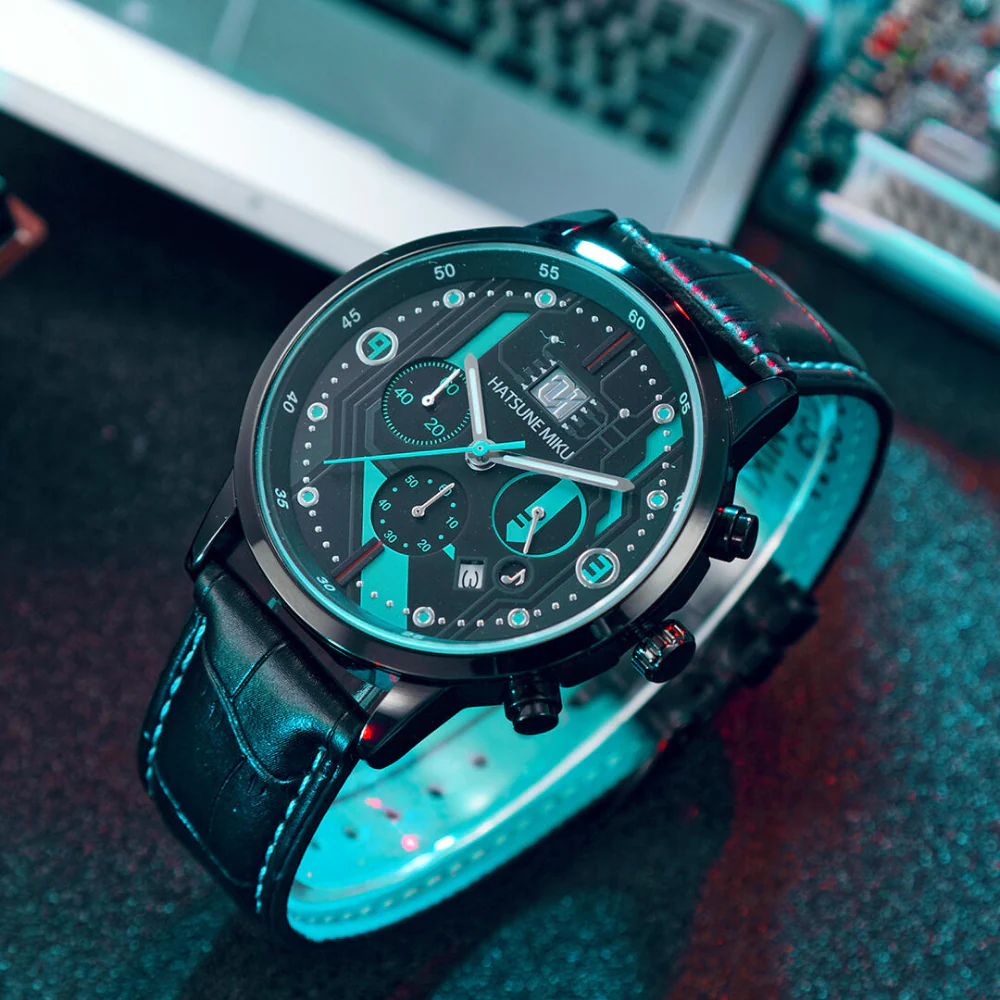 Officially Licensed Hatsune Miku Vocal Character Series “Prelude” 6-Hand Quartz Watch
